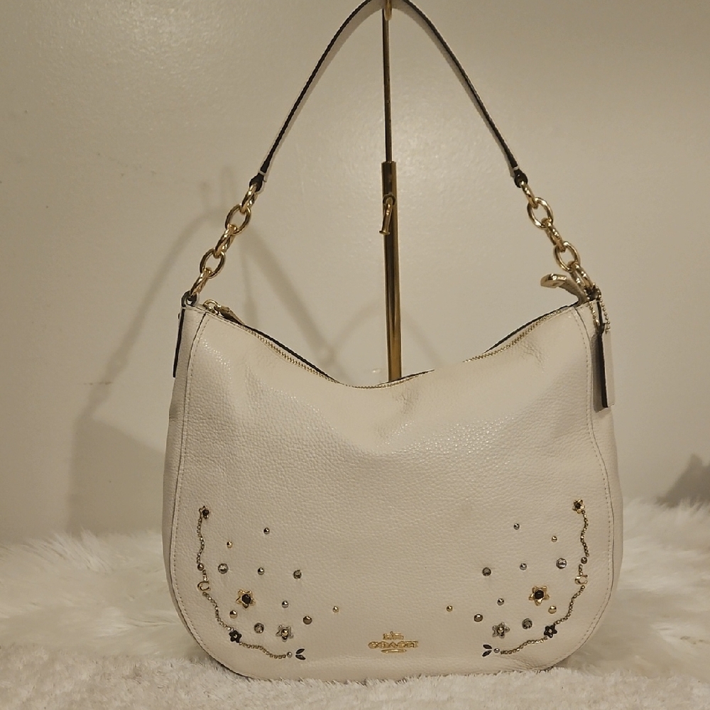 EUC Coach Ella Hobo With Starbursts Crystals And Rivets With New Coach Dusty